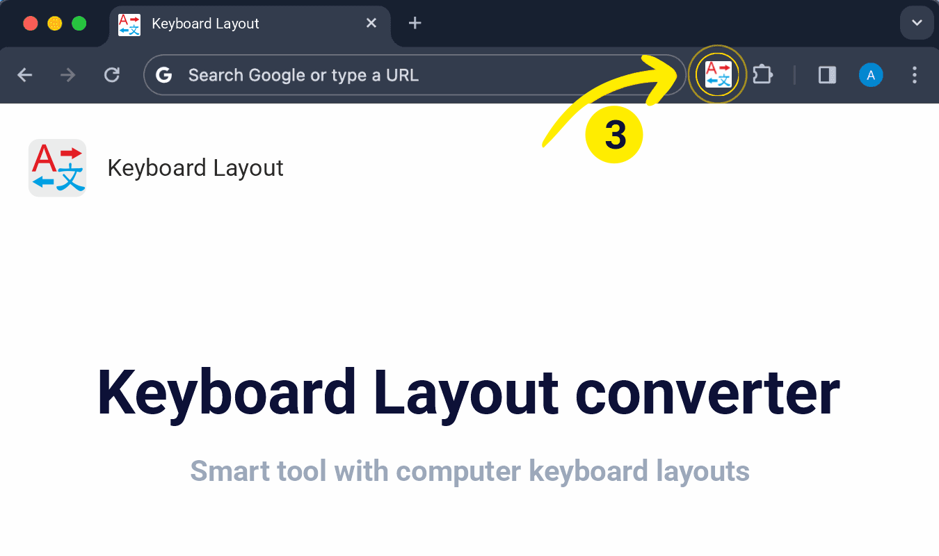 How to open the Keyboard Layout extension